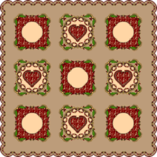 Mockup of Rhapsody quilt layout